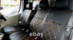 Mercedes Sprinter Vw Crafter Van Seat Cover Orange X150bk-og