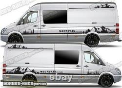 Motorhome Camper van 043 Mountain graphics stickers VW Crafter Mercedes Sprinter