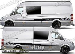 Motorhome Camper van 045 Mountain graphics stickers Crafter Mercedes Sprinter