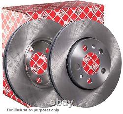 Pair of Febi Rear Vented Brake Discs for Mercedes Sprinter VW Crafter