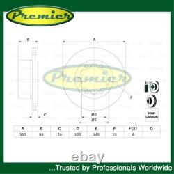 Premier Rear Brake Disc Fits VW Crafter 2006-2016 Mercedes Sprinter 2006-2020