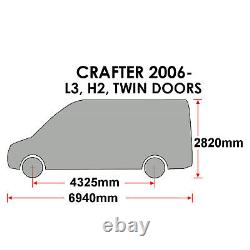 Rhino Aluminium Rack Volkswagen Crafter H2 L3 Twin Doors 2006-2016 AH521