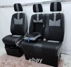 Seats Mercedes Sprinter VW Crafter Retrimmed New Upholstery Van Campervan Black