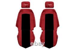 VAN Seat covers for VOLKSWAGEN CRAFTER I -16 MERCEDES SPRINTER 2 -17 RHD 1+1 RED