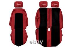 VAN Seat covers for VOLKSWAGEN CRAFTER I MERCEDES SPRINTER 2 RHD 1+2 Storage RED