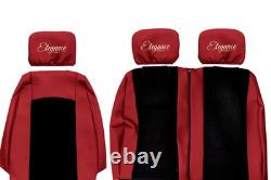 VAN Seat covers for VOLKSWAGEN CRAFTER I MERCEDES SPRINTER 2 RHD 1+2 Storage RED