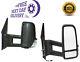 Vw Crafter 2006-2017 Manual Long Arm Door Wing Mirror Right & Left Set