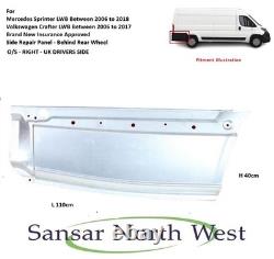 Volkswagen Crafter LWB DRIVERS Side Repair Panel Section Behind Rear Wheel RIGHT