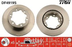 X2 Pcs Brake Disc Set Df4919s Trw Moto I