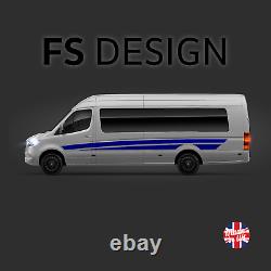 XLWB L4 VW Crafter Mercedes Sprinter Vinyl Side Stripe Bubble-Free Decal Graphic