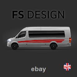 XLWB L4 VW Crafter Mercedes Sprinter Vinyl Side Stripe Bubble-Free Decal Graphic